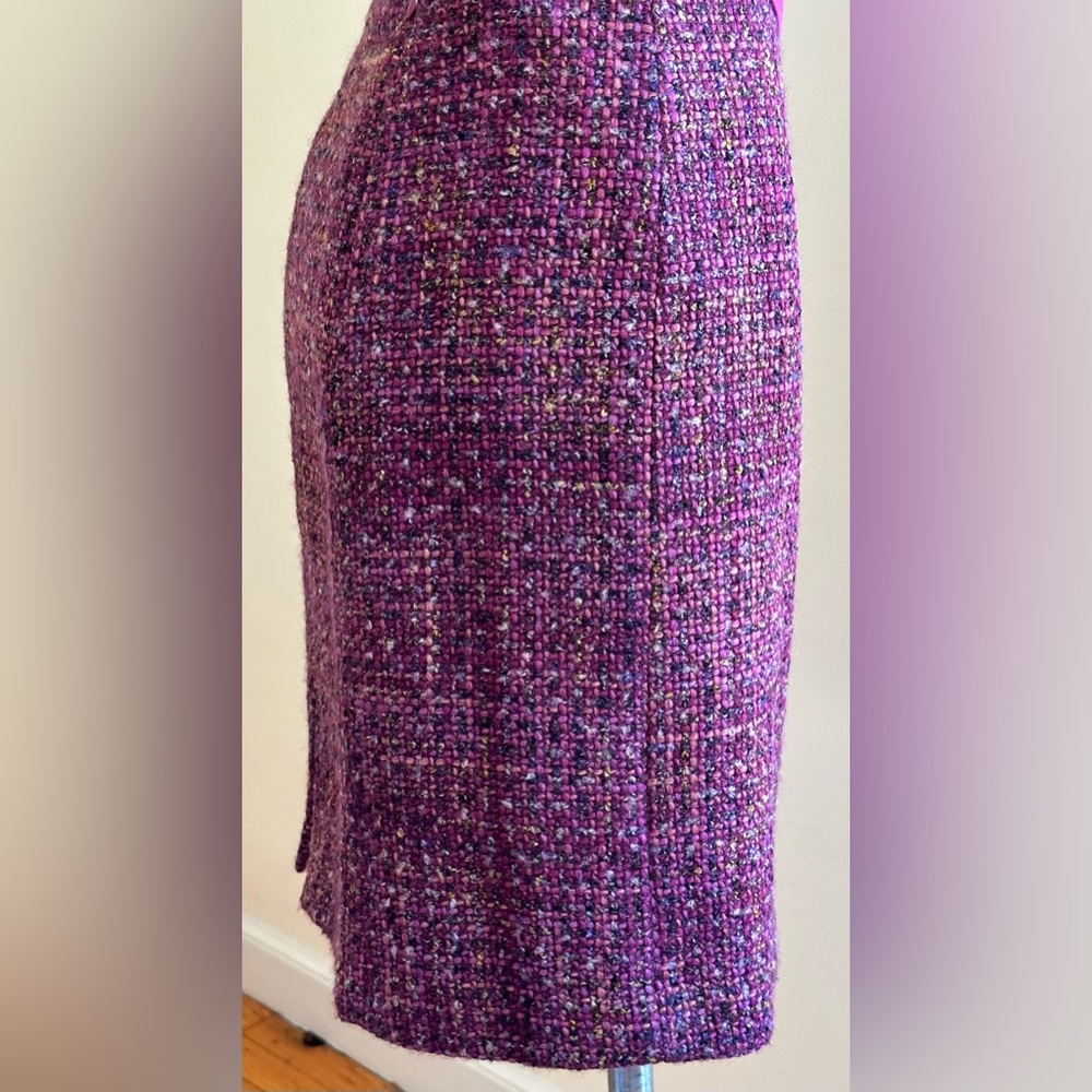 Talbots Midi Multi Color Knit Pinks & Purples Ski… - image 3